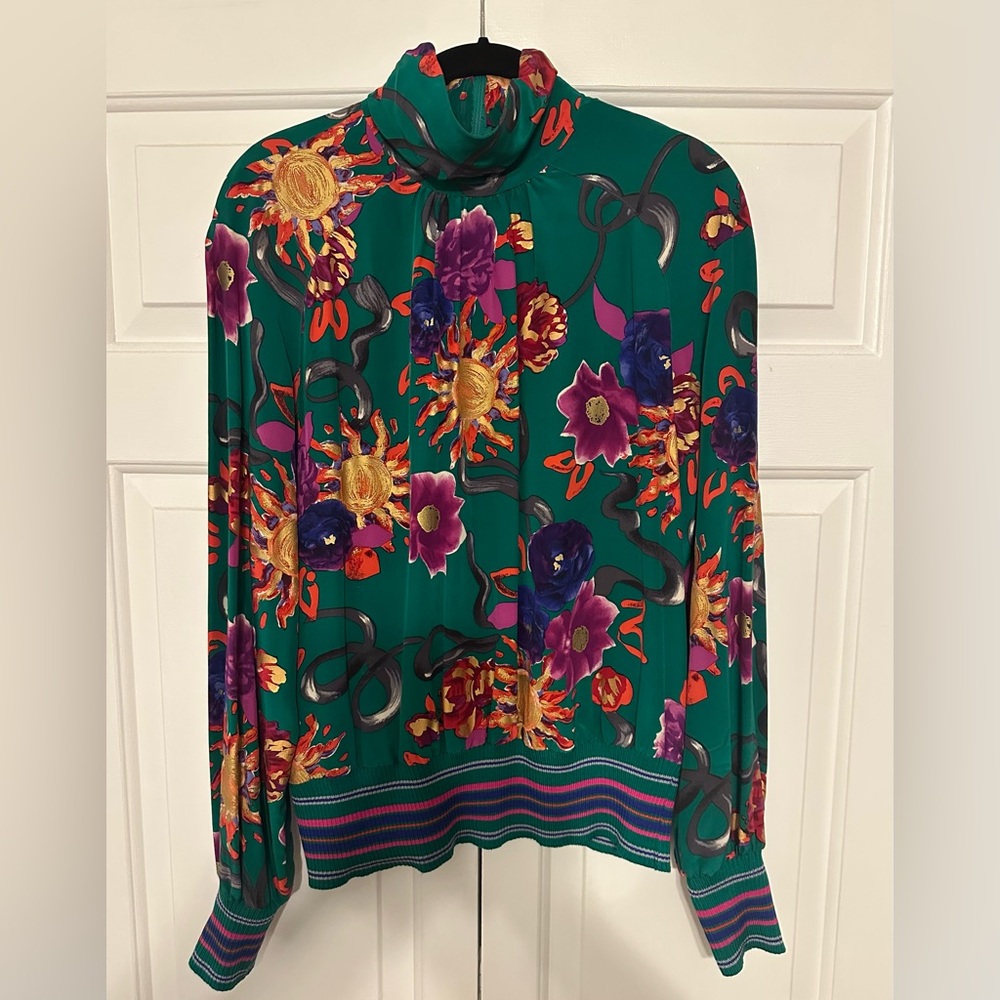 Carlisle Green Floral Blouse